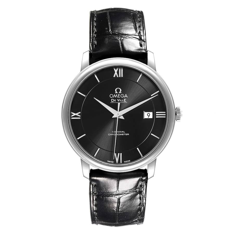 Omega DeVille Prestige Black Dial Steel Watch 424.13.40.20.01.001