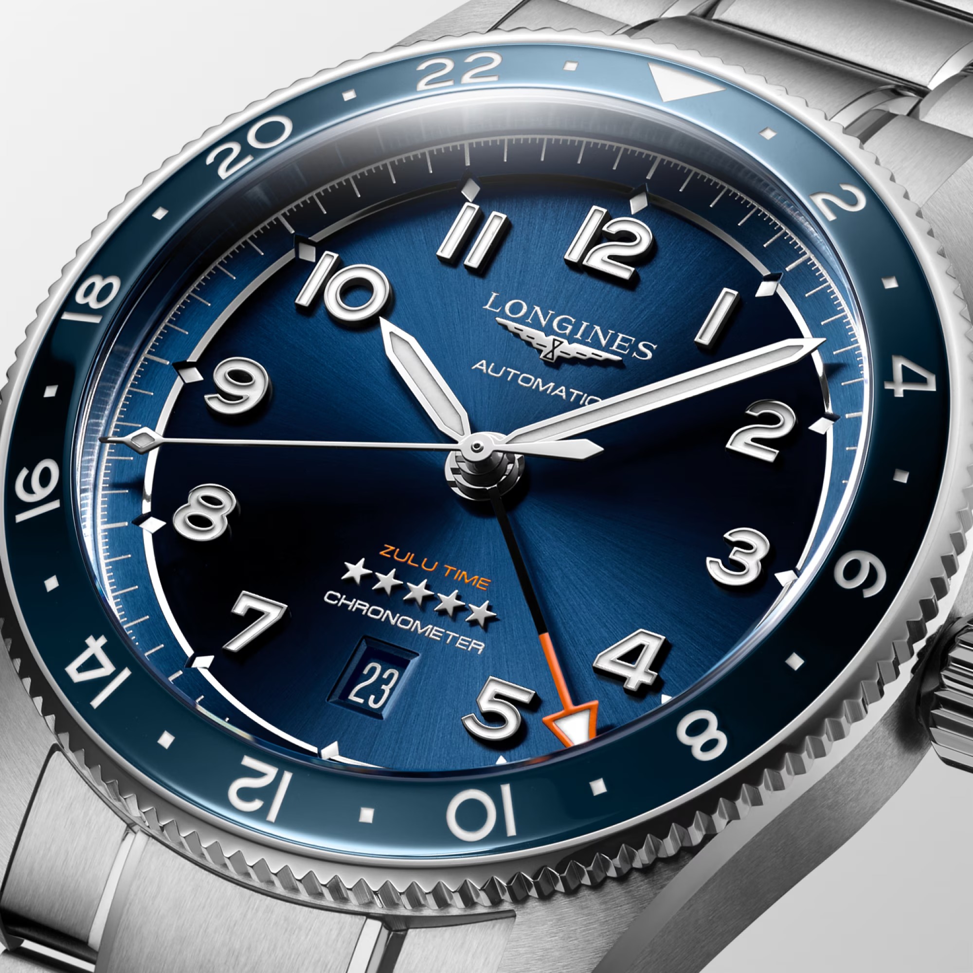LONGINES SPIRIT ZULU TIMEL3.812.4.93.6 Case size: &Oslash; 39 mm