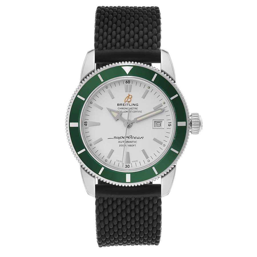 Breitling Superocean Heritage 42 Green Bezel Steel Mens Watch A17321