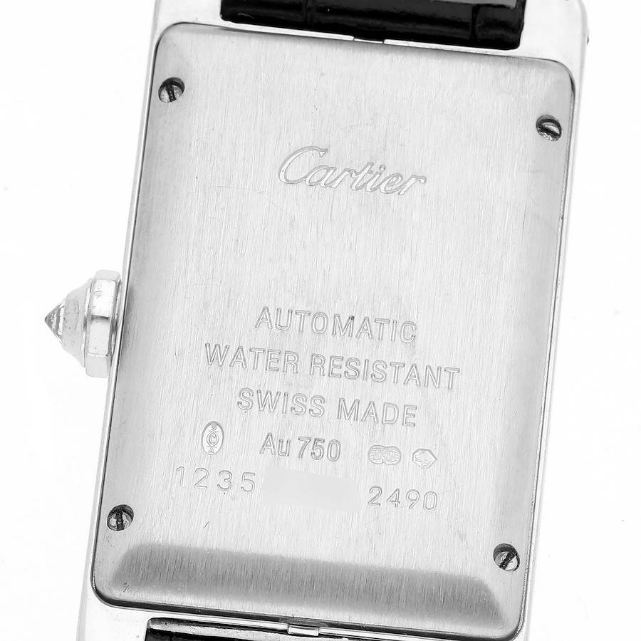 Cartier Tank Americaine White Gold Diamond Ladies Watch 2490