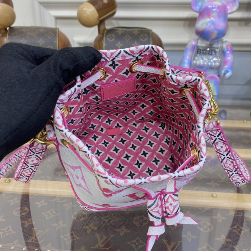 Replica Louis Vuitton Nano Noe White Pink
