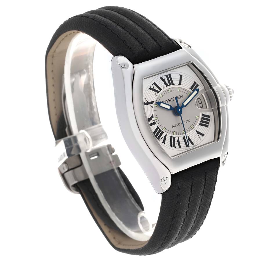 Cartier Roadster Silver Dial Steel Mens Watch W62000V3