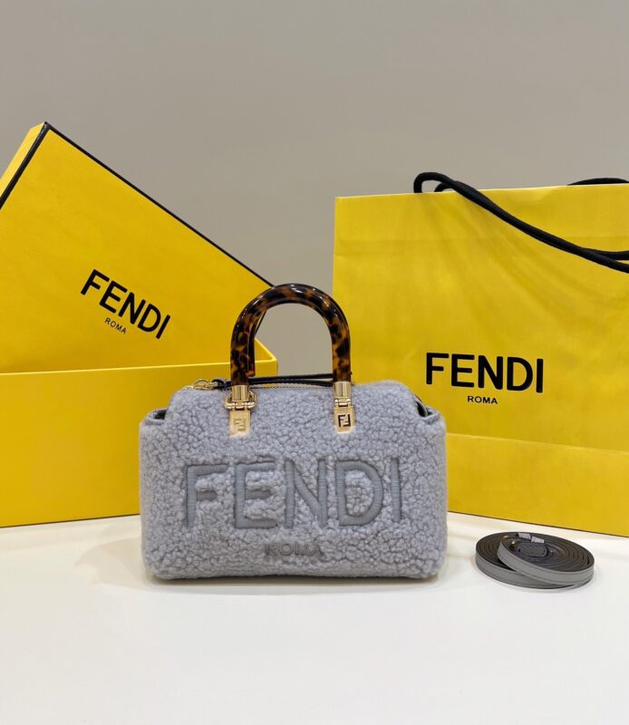 Replica Fendi By The Way Boston Blue Wool
