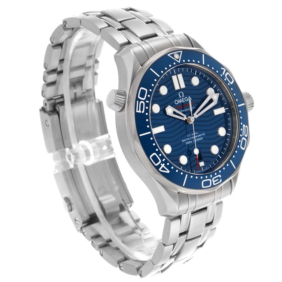 Omega Seamaster Diver Blue Dial Steel Mens Watch 210.30.42.20.03.001