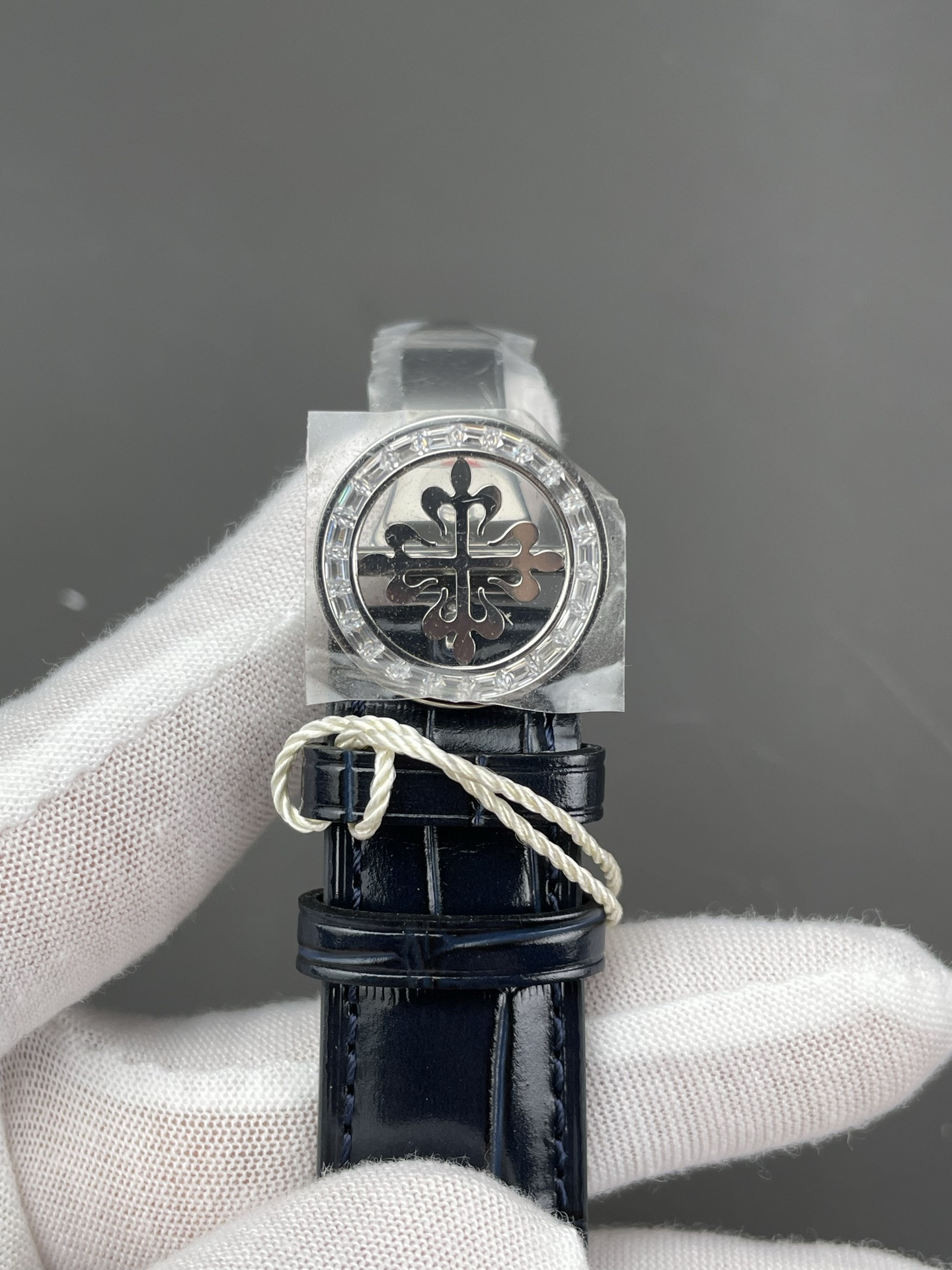 Patek 6102R Starry Sky with Square Diamond Bezel, Blue Dial