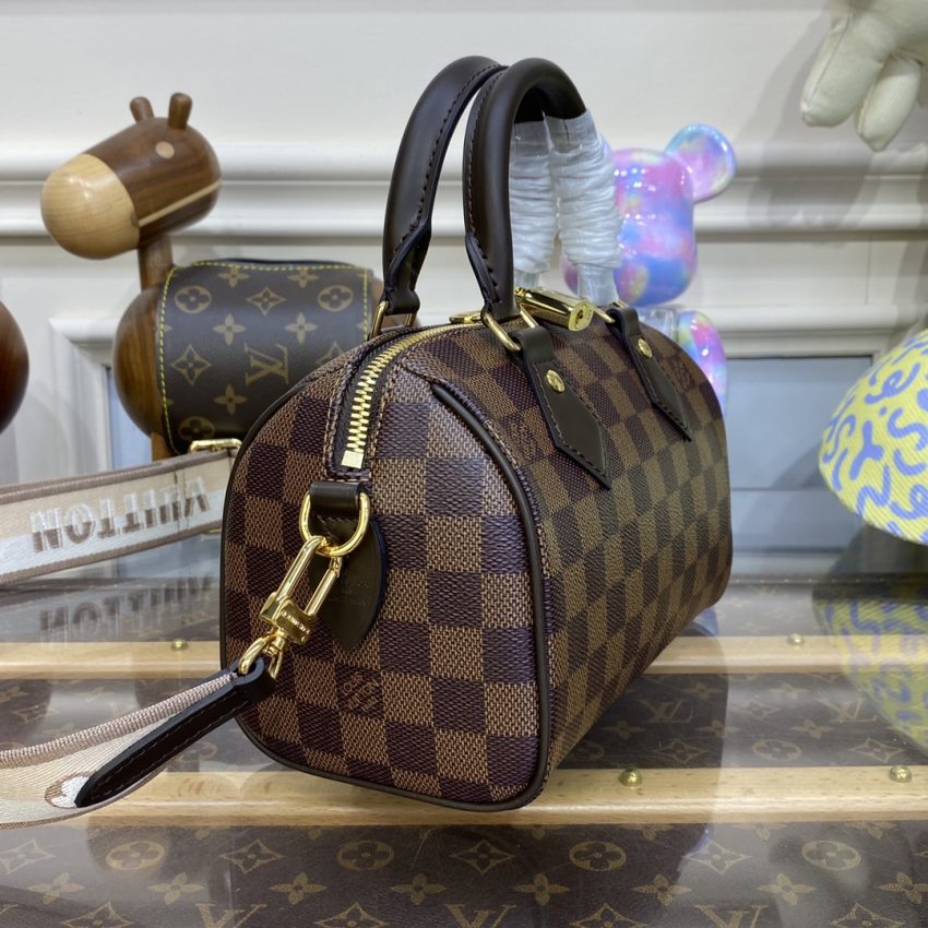 Replica Louis Vuitton Speedy Bandouliere 20 Brown Grid