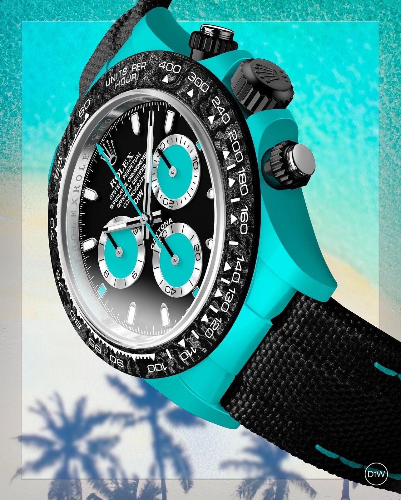 DiW Rolex Daytona CELESTE In Quartz Fiber