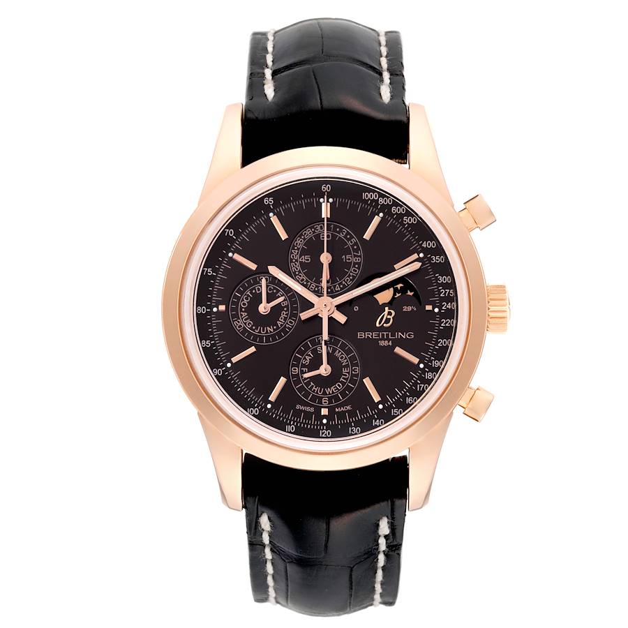 Breitling Transocean Chronograph 1461 Rose Gold Mens Watch R19310