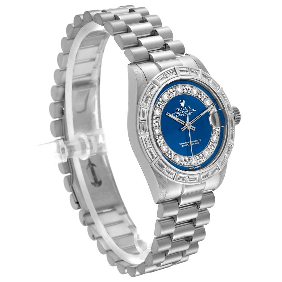 Rolex President Platinum Myriad Diamond Ladies Watch 68266