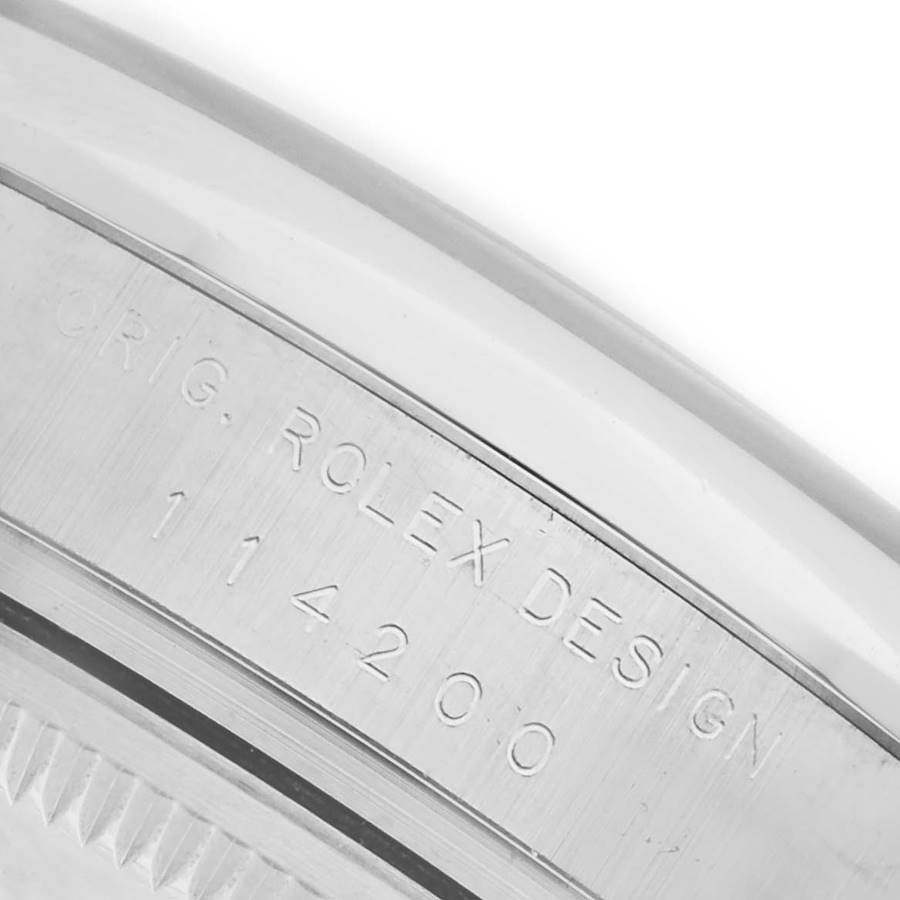 Rolex Air King Blue Concentric Dial Steel Mens Watch 114200