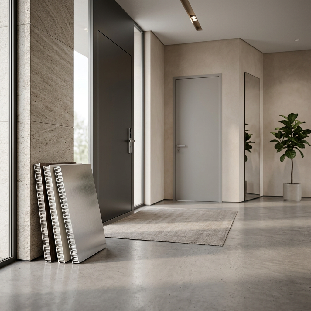 Project Grade Aluminum Honeycomb Panel for Interior Door Leaf, Wood Grain & Solid Color, Anti Deformation