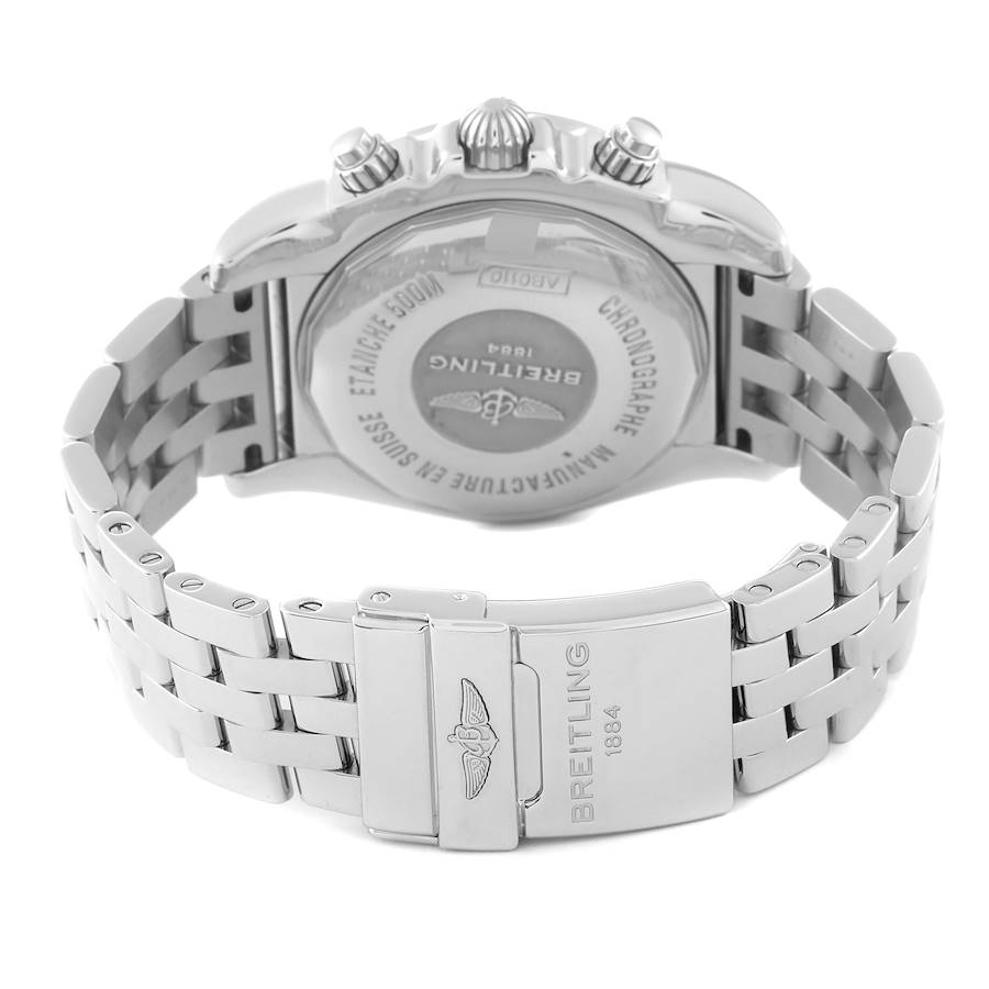 Breitling Chronomat 01 Mother of Pearl Diamond Dial Steel Mens Watch AB0110 Papers