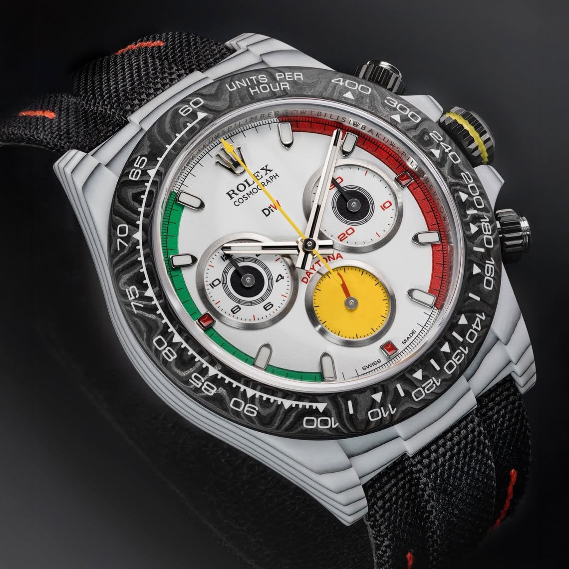 Rolex DiW Daytona Ferrari Watch CarboQuartz