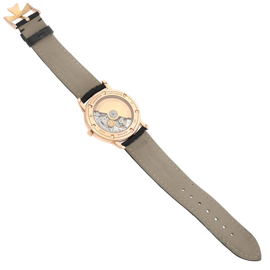 Vacheron Constantin Traditionnelle Rose Gold Black Dial Mens Watch 87172