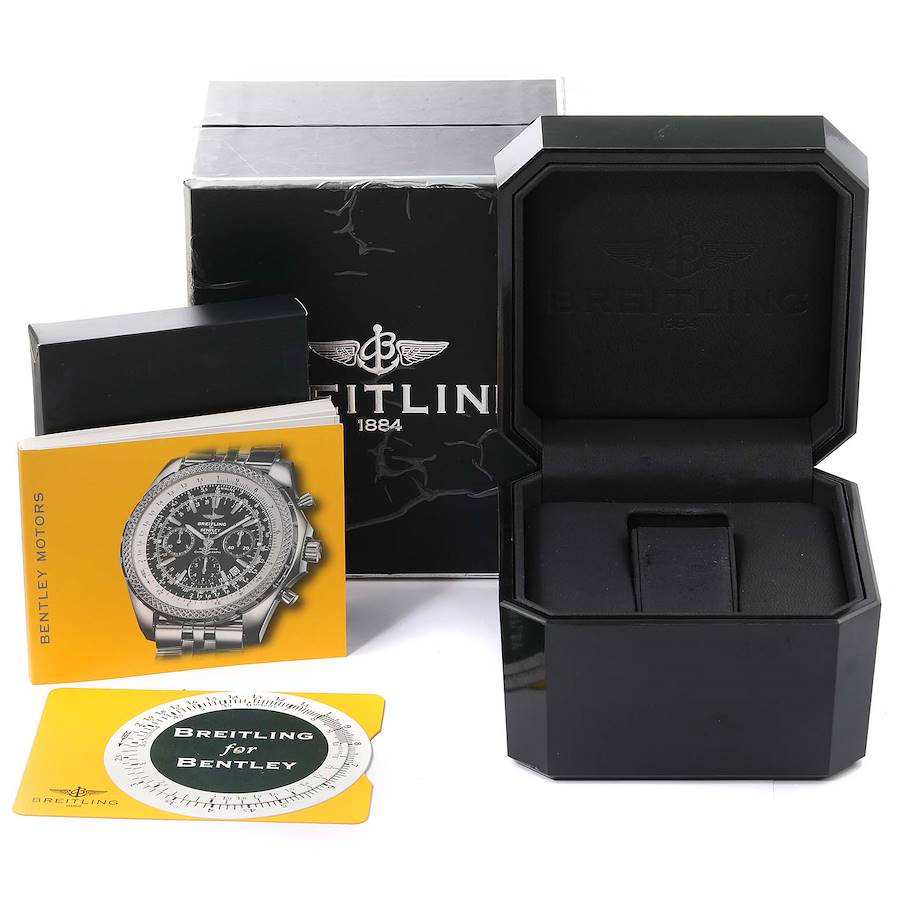Breitling Bentley Motors Green Dial Chronograph Steel Mens Watch A25362