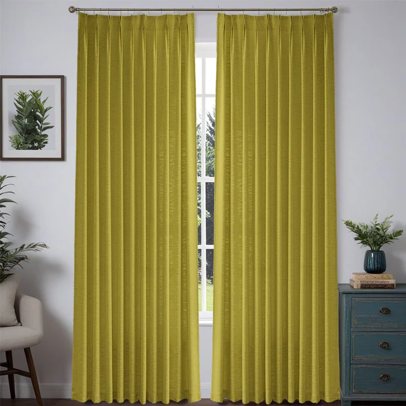 Custom Heavyweight Linen Drape Pleated - 36 Colors