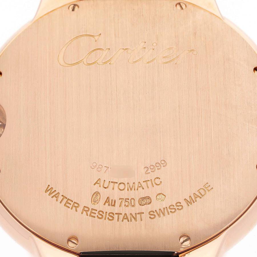Cartier Ballon Bleu 42 Rose Gold Diamond Mens Watch WE900851
