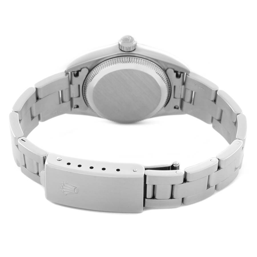 Rolex Oyster Perpetual Steel Black Dial Ladies Watch 76030