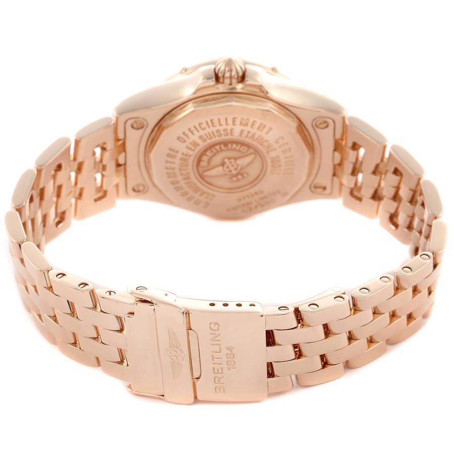 Breitling Starliner Yellow Gold Mother of Pearl Diamond Ladies Watch H71340