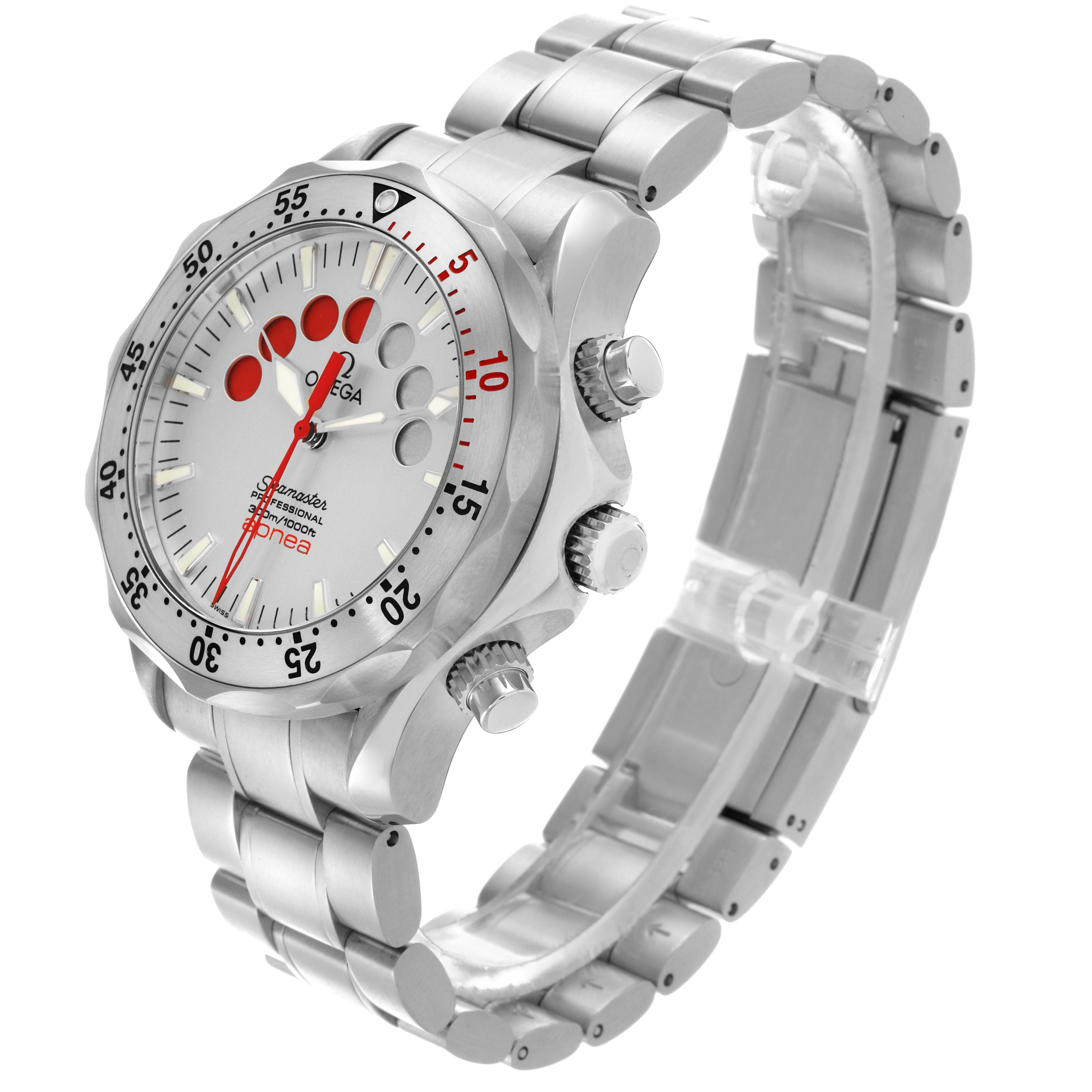 Omega Seamaster Apnea Jacques Mayol Silver Dial Mens Watch 42.0 MM 2595.30.00