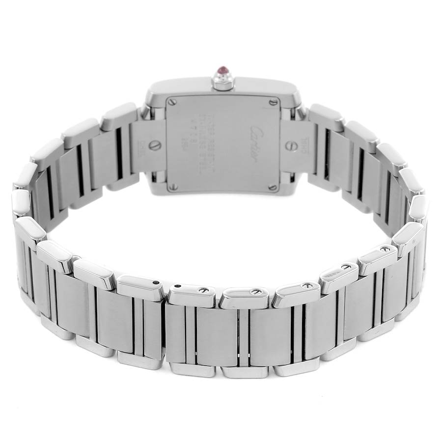 Cartier Tank Francaise Mother of Pearl Dial Steel Ladies Watch W51028Q3
