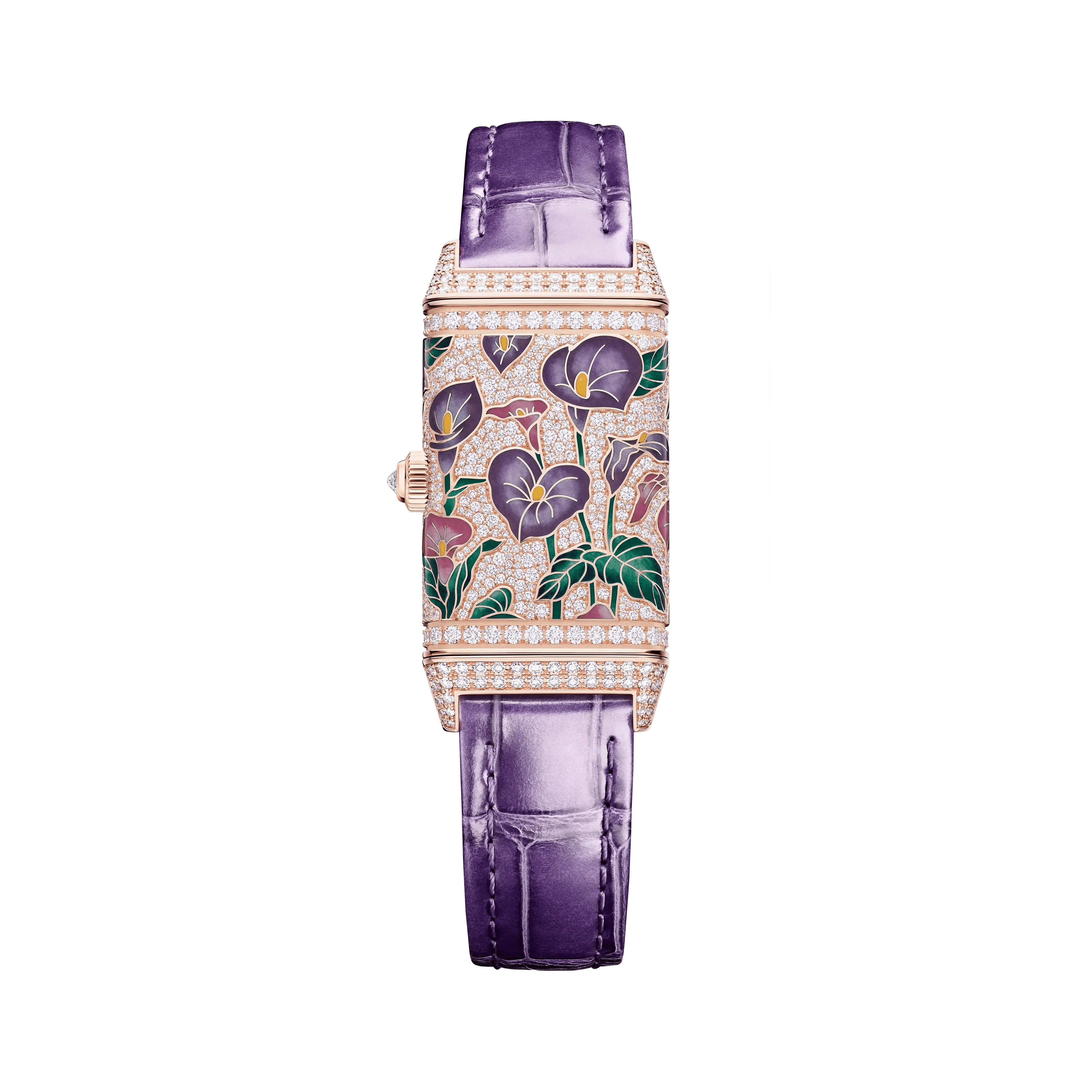 Pink Gold Reverso One Precious Flowers Women&rsquo;s Watch Q3292435