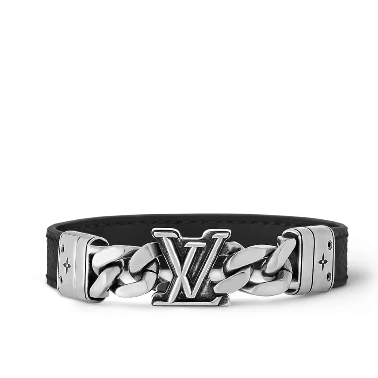 Louis Vuitton Dimension Bracelet Silver Black M8828d