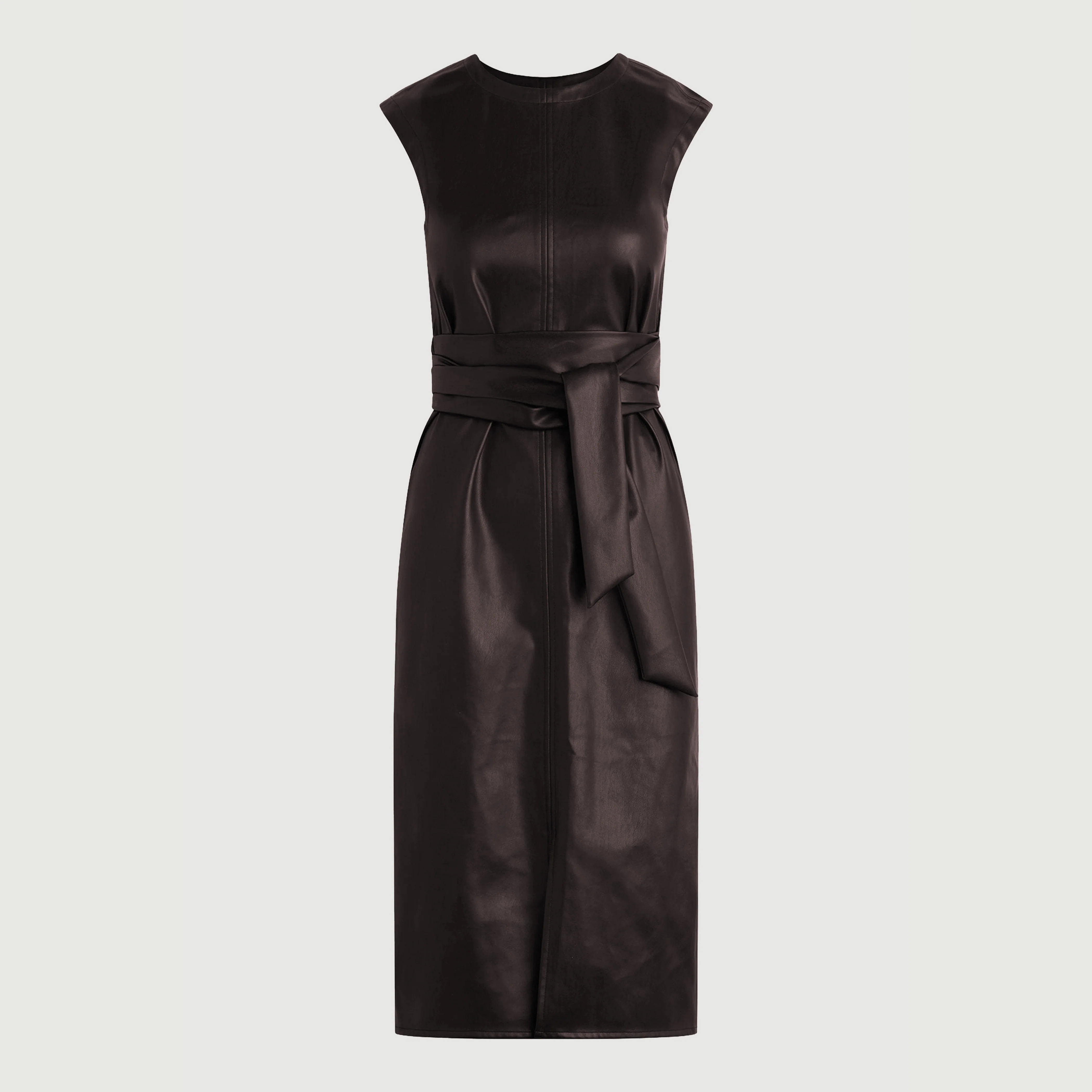 Pilar Vegan Leather Tie-Front Dress (Petite)