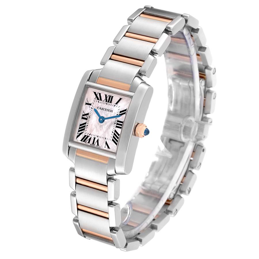 Cartier Tank Francaise Steel Rose Gold MOP Dial Ladies Watch W51027Q4