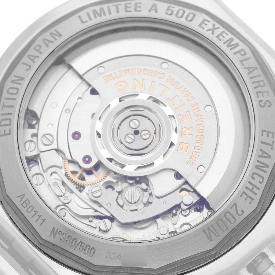 Breitling Chronomat 01 Mother of Pearl Steel Limited Edition Mens Watch AB0111