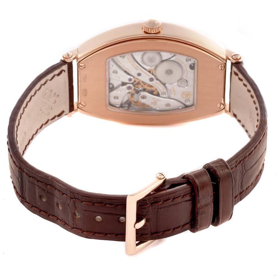 Patek Philippe Gondolo Rose Gold Silver Dial Mens Watch 5098R