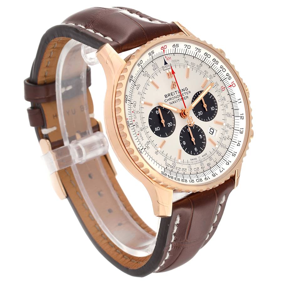 Breitling Navitimer Rose Gold Limited Edition Mens Watch RB0127
