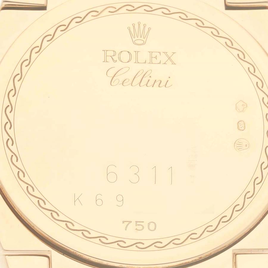Rolex Cellini Cestello Yellow Gold MOP Diamond Ladies Watch 6311