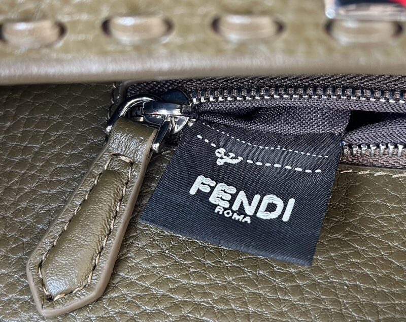 Replica Fendi Peekaboo Khaki Python Handle