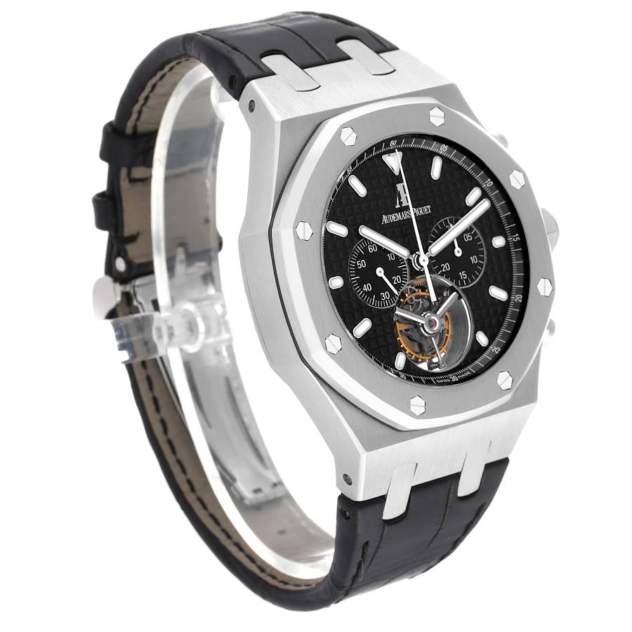 Audemars Piguet Royal Oak Tourbillon Chronograph Steel Mens Watch 25977ST
