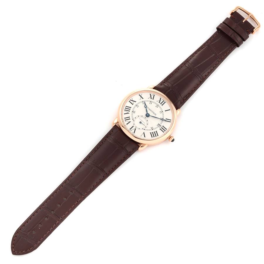 Cartier Ronde Louis Rose Gold Silver Dial Automatic Mens Watch W6801005