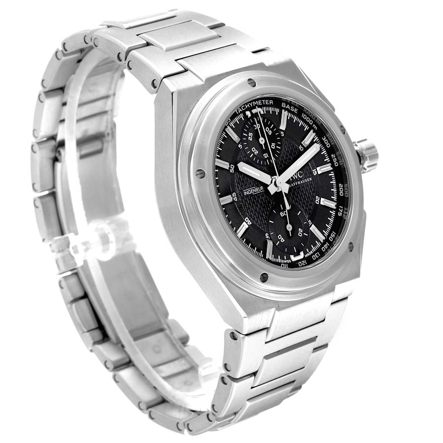 IWC Ingenieur Chronograph Black Dial Steel Mens Watch IW372501