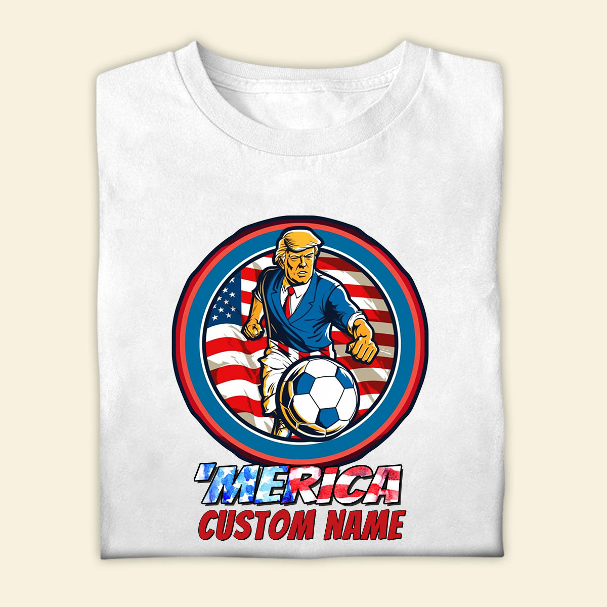 4th Of July Soccer Shirt - Merica - 4th Of July Party Gifts For Soccer Lover - Custom Name