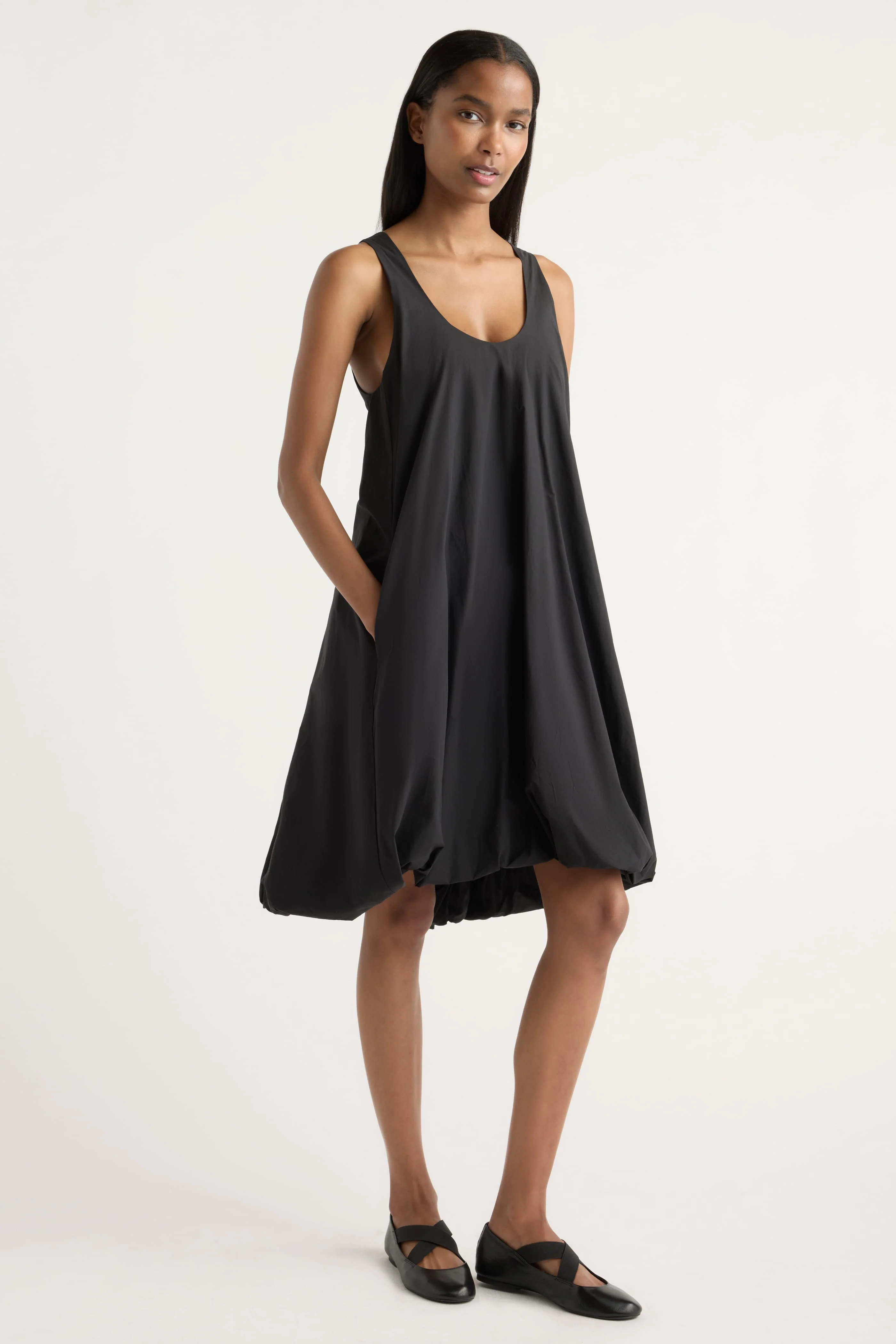 Cosima Hi-Lo Bubble-Hem Dress