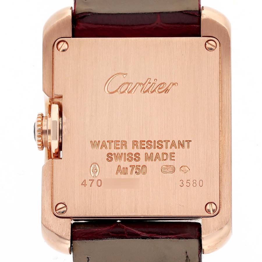 Cartier Tank Anglaise Rose Gold Diamond Dial Small Ladies Watch WJTA0007 Papers