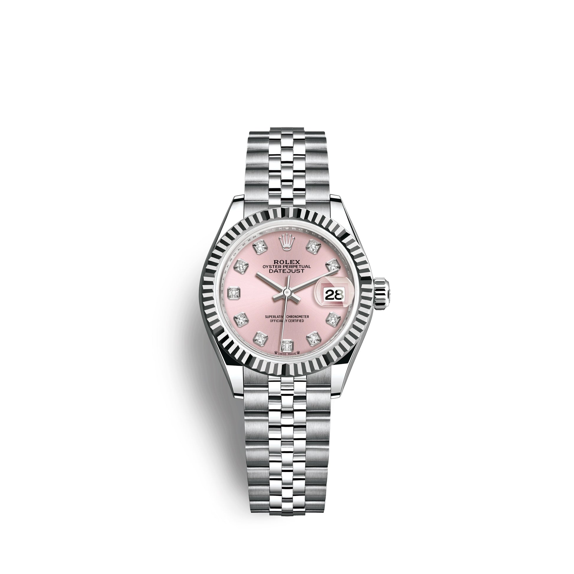 ?Limited Stock-Rolex Lady Datejust 28mm Everose Diamond Bezel Two-Tone 279381