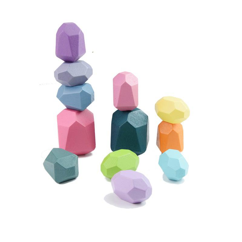 Wooden Balancing Rocks
