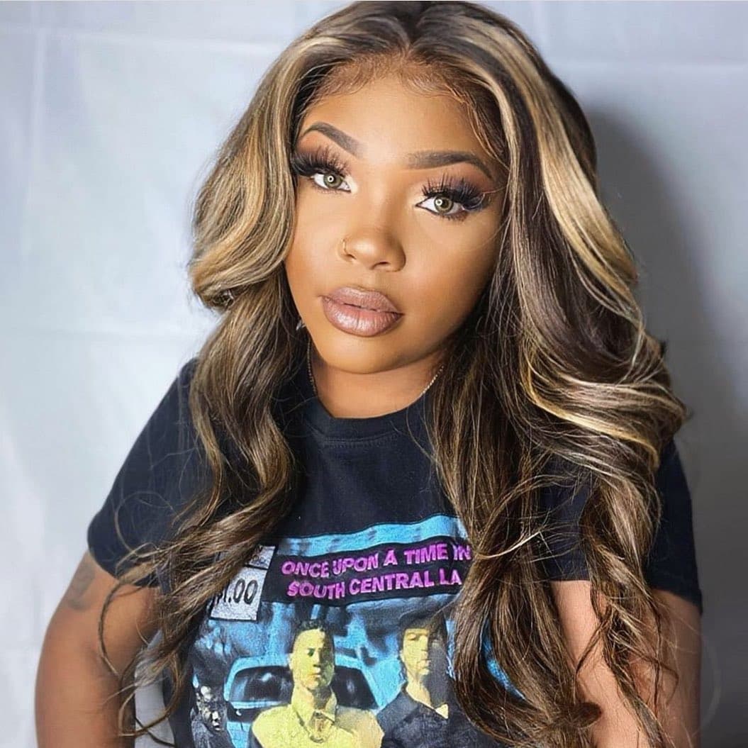 $100 OFF Code: MS100 | Megalook 13x4 Lace Front Balayage Body Wave/ Straight Honey Blonde Human Hair Wigs 180% Density