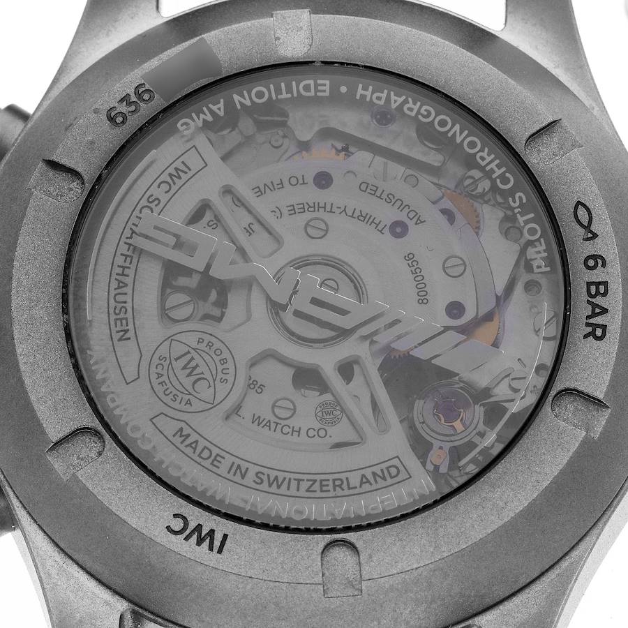 IWC Pilot AMG Chronograph Carbon Dial Titanium Men's Watch IW377903