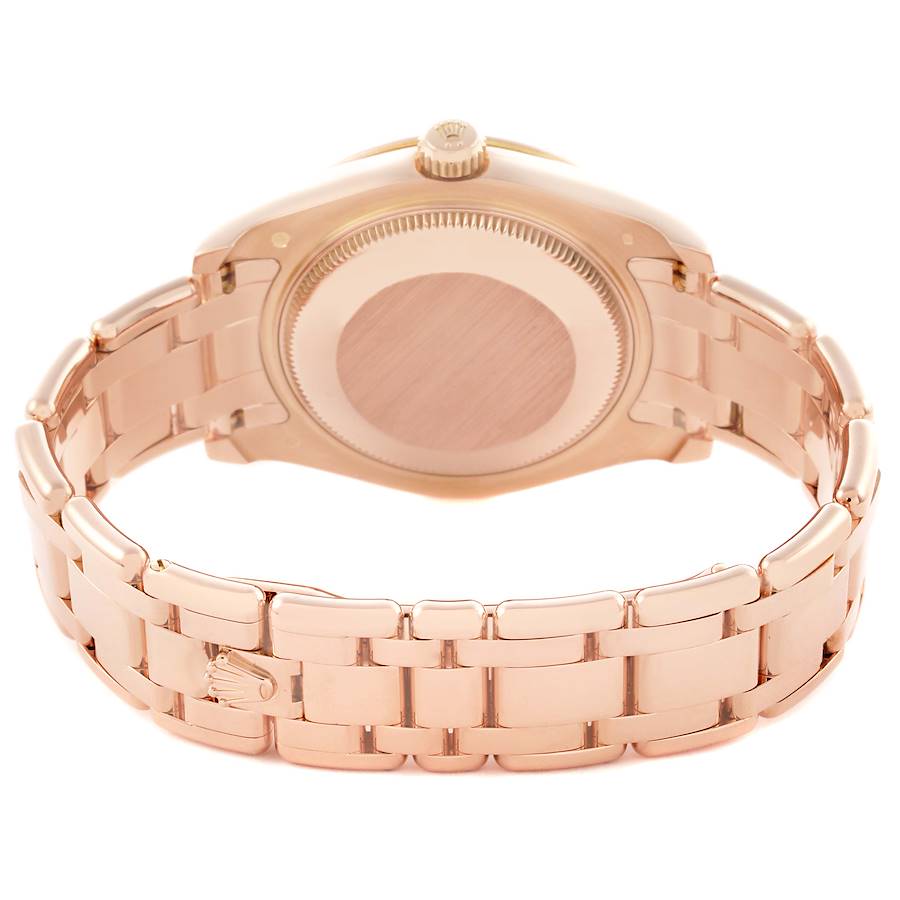 Rolex Pearlmaster Chocolate Dial Rose Gold Diamond Ladies Watch 81315