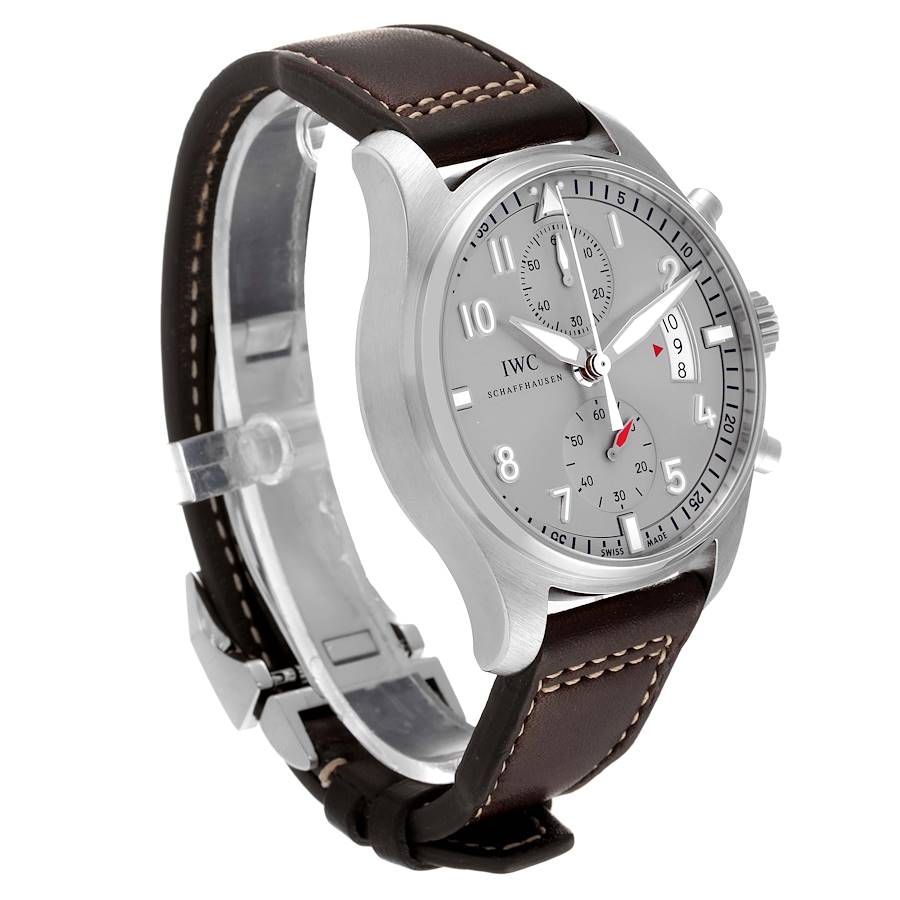 IWC Pilot Spitfire Ju Air Chronograph Silver Dial Mens Watch IW387809