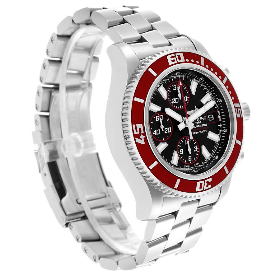 Breitling Aeromarine SuperOcean II Red Bezel Limited Edition Mens Watch A13341
