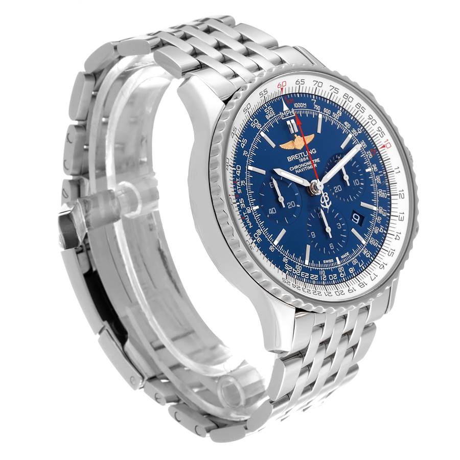 Breitling Navitimer 01 46mm Aurora Blue Dial Mens Watch AB0127