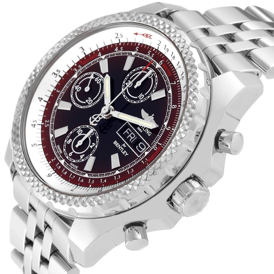 Breitling Bentley Motors GT II Black Red Dial Mens Watch A13365