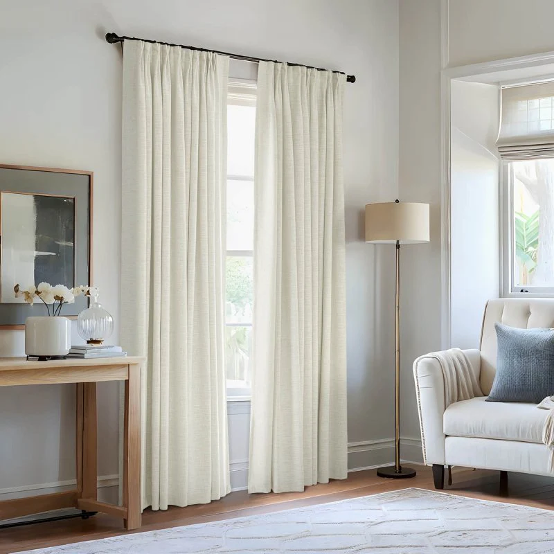 Custom Heavyweight Linen Drape Pleated - 36 Colors